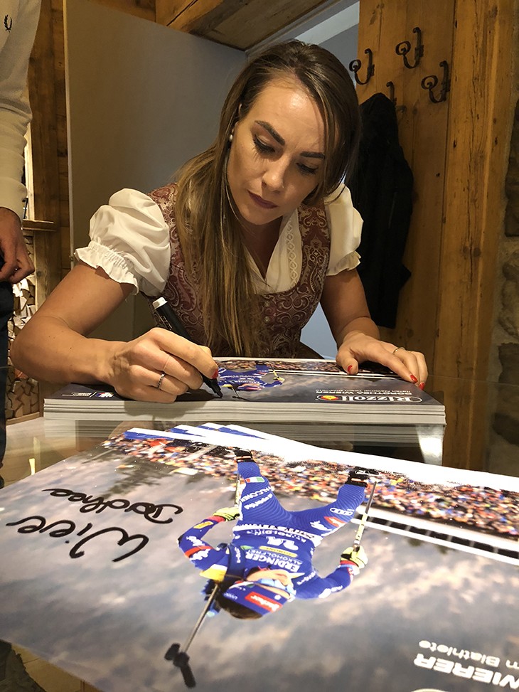 Rizzoli e Dorothea Wierer. Ancora insieme nel segno dello sport.