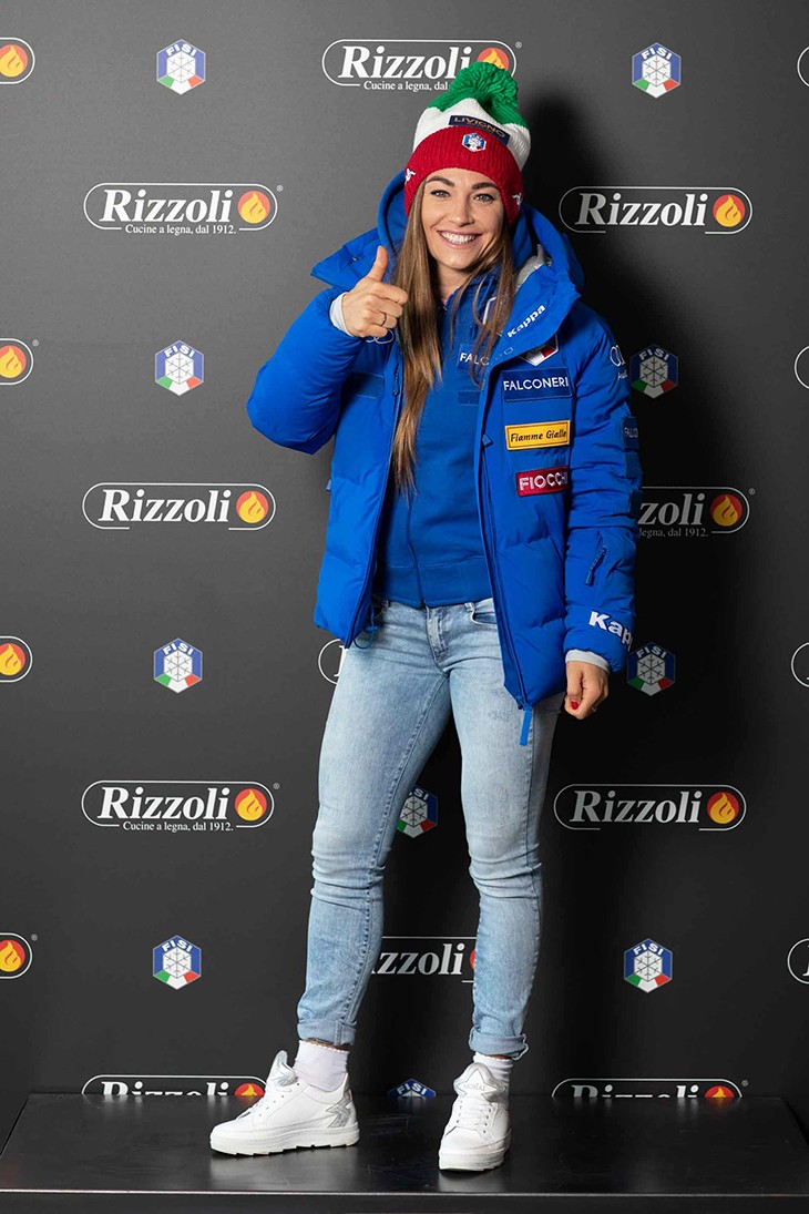 Rizzoli und Dorothea Wierer. Gemeinsam im Zeichen des Sports. 