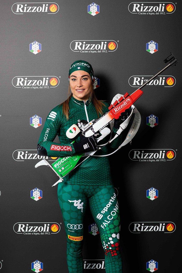 Rizzoli und Dorothea Wierer. Gemeinsam im Zeichen des Sports. 