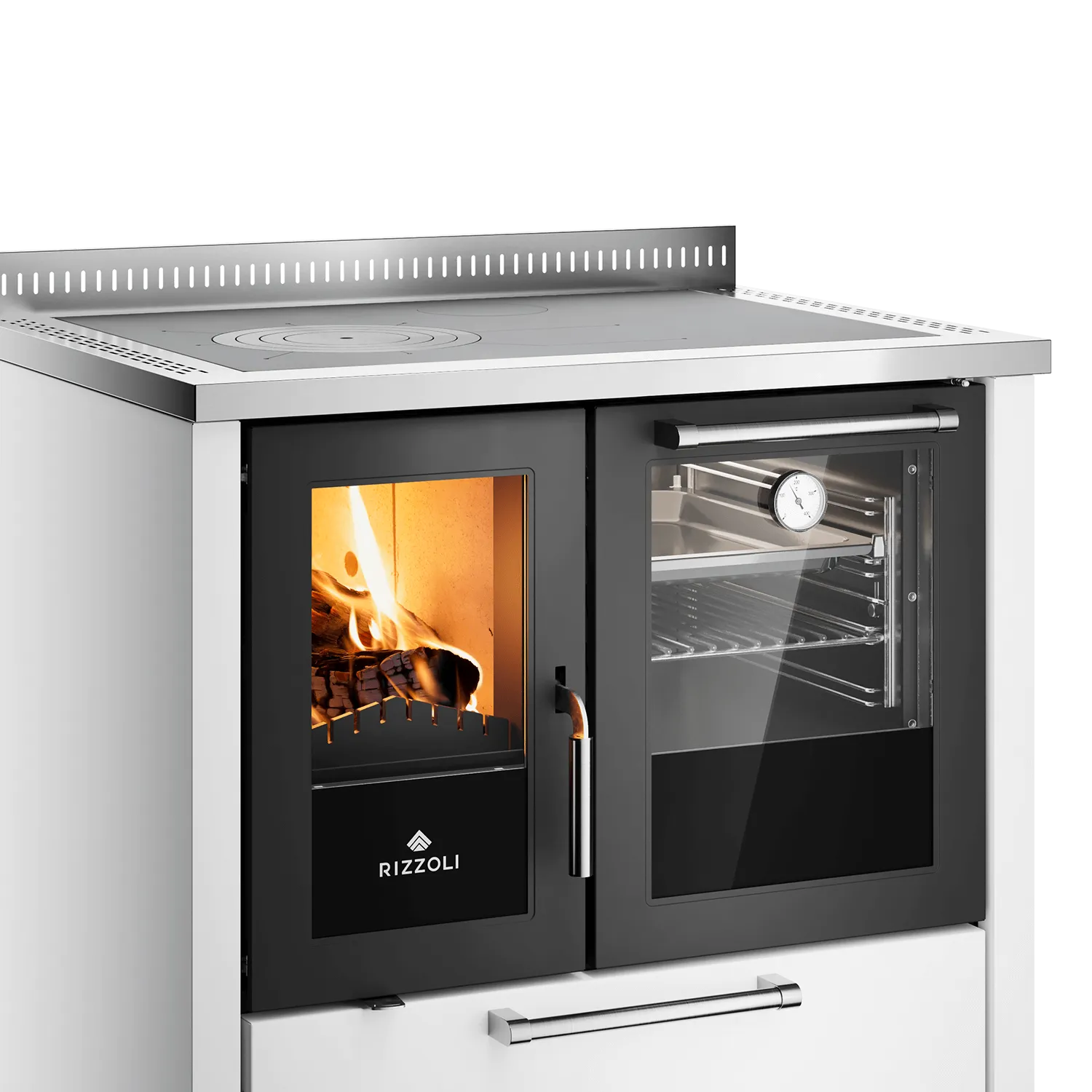 ZVI Range | Wood-burning Cookers | Products | Rizzoli Kitchens
