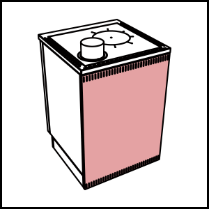 dettaglio Sichtbare Rückseite - mit Isolierung Standard