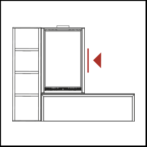 dettaglio X Living posizionata a sinistra + Panca + 1 mobile a sinistra