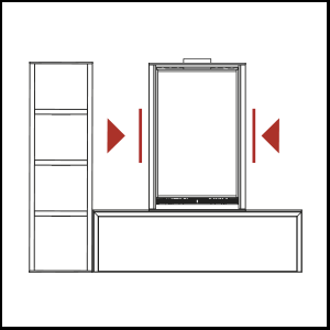 dettaglio X Living posizionata al centro + Panca + 1 mobile a sinistra