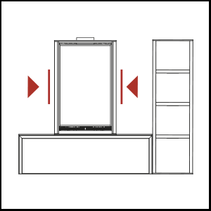 dettaglio X Living posizionata al centro + Panca + 1 mobile a destra