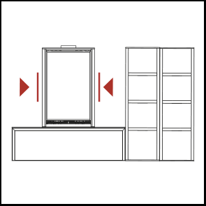 dettaglio X Living posizionata al centro + Panca + 2 mobili Dx