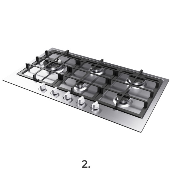 dettaglio R Size 90 cabinet + Gas hobs
